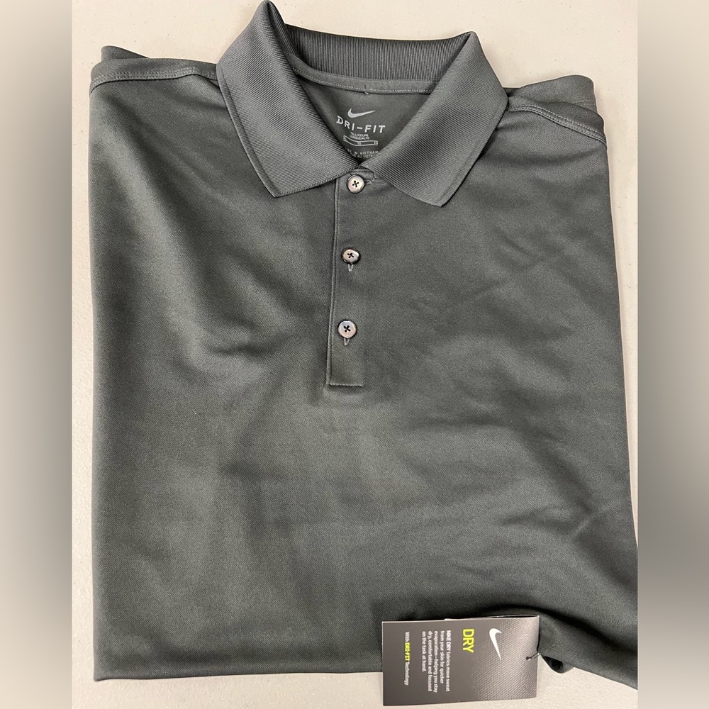 Nike Men's Charcoal Dri Fit Polo Shirt XLT